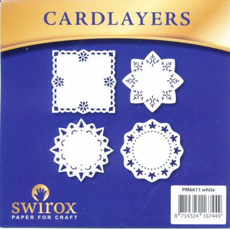 Swirox oplegkaarten wit vier stuks PM6611 (Locatie: M103)