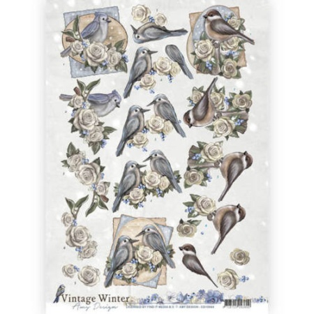 Amy Design knipvel winter vogels CD10984 (Locatie: 2604)