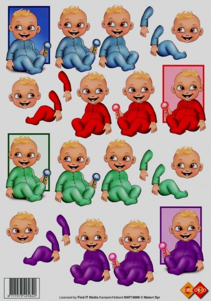 Card Deco knipvel baby MAT10006 (Locatie: 4626)
