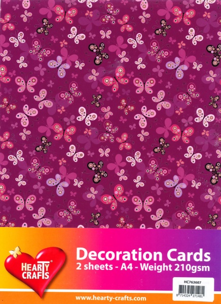 Decoratievel vlinders 2 vel / 210 gram HC763607 (Locatie: 4205)