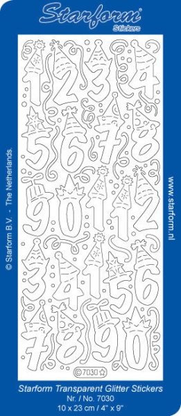 Starform sticker glitter goud / zilver 7030 (Locatie: A264 )