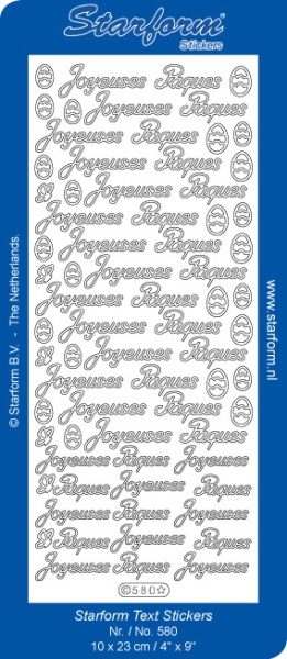 Starform sticker goud joyeuses paques 580 (Locatie: L97)