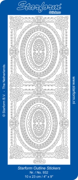 Starform sticker goud ovaal 932 (Locatie: J332)