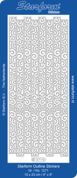 Starform sticker goud randje 1271 (Locatie: L208)