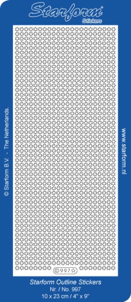 Starform stickervel sterren zilver 997 (Locatie: U159)