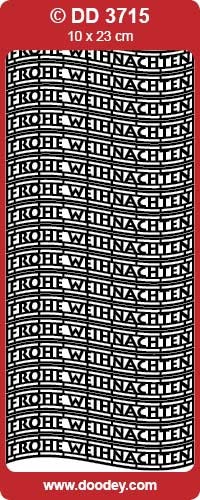 Sticker zilver Frohe Weihnachten DD3715 (Locatie: NN098)