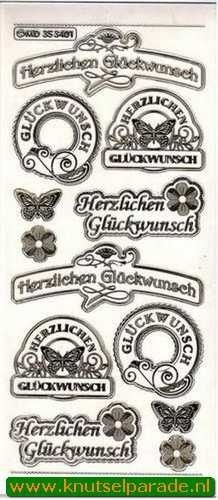 Stickervel transparant goud MD353401 (Locatie: C189 )