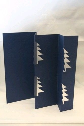 Van Dool, 3x donkerblauwe, kerstboom-kaart, 3x witte envelop (Locatie: GG052 )