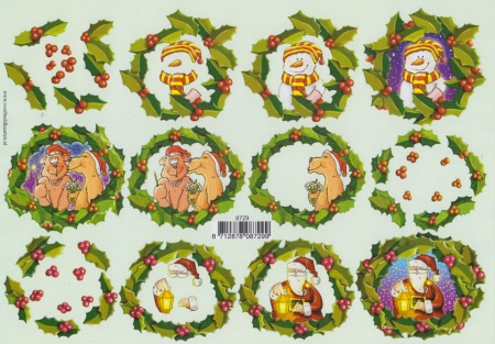 Voorbeeldkaarten knipvel kerst 8729 (Locatie: 0312)