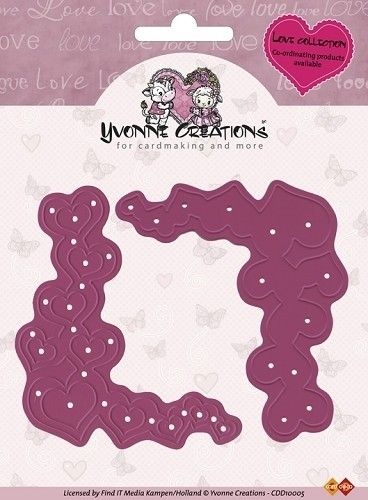 Yvonne Creations snij- en embosmal Heart Corner CDD10005 (Locatie: Q014)
