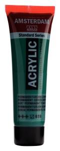 Amsterdam Acrylverf Tube 20 ml Permanentgroen Donker 619
