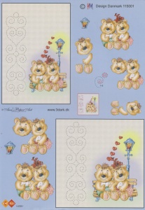 Card Deco knipvel verliefd HJ0361 (Locatie: 4810)