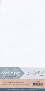 Card Deco linnen karton 13.5 x 27 cm wit, 10 stuks LKK-4K01