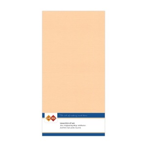 Card Deco linnen karton 13.5 x 27 cm, zalm, 10 stuks