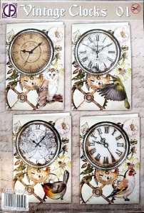 Creatief Art kaartenpakket Vintage Clocks 01 RE2530-0100 (Locatie: 5029)