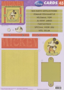 Disney Vintage - CARDS 3D Mickey Mouse A4 knipvel CARDS 45 NL (Locatie: 1752)