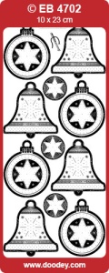 Doodey borduur stickervel transparant zilver EB4702 (Locatie: t016)