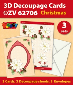 Doodey kaartenpakket om 3 kerstkaarten te maken ZV62706 (Locatie: 4415)