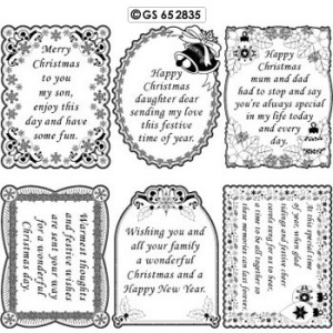 Doodey stickervel Engelse spreuken transparant goud GS652835