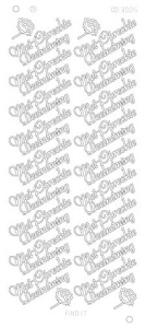 Find it stickervel glanzend zilver met oprechte deelneming CD3005 (Locatie: h206)