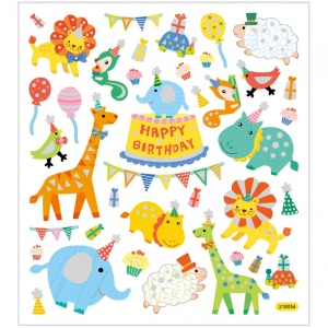 Glitter Stickers, vel 15x16,5 cm, verjaardag, 27183 (Locatie: 2606)