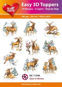 Hearty Crafts Easy 3D Toppers Deer in Winter HC11344