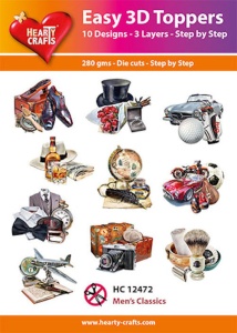 Hearty Crafts Easy 3D Toppers Men's Classics HC12472