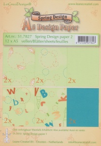 Le Crea Design, design paper, Green tones, A5 51.7827 (Locatie: S2)