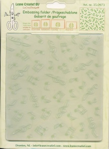 Leane Creatief embossing folder muzieksymbolen 35.0973 (Locatie: K1)