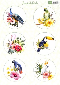 Marianne Design A4 knipvel tropical birds VK9561 (Locatie: 0505)
