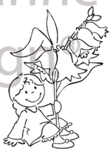 Marianne Design clear stamp flowergirl EC 0126 (Locatie: H312 )