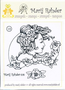 Marij Rahder stempel Jugendstil nr. 13 (Locatie: BB070)