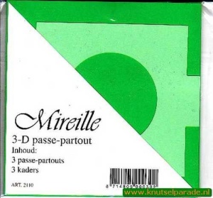 Mireille vierkante kaart groen 3 stuks 2110 (Locatie: D89 )