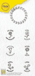 Nellie Circle Clear Stamps German Texts - Congratulations CCSC003 (Locatie: i611 )