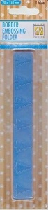 Nellie Snellen embossing folder Xmas Tree Border BOF002