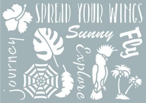 Pronty stencil Tropical nature 1 A5 (Locatie: 5523)