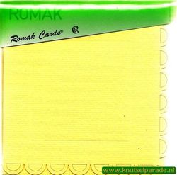 Romak dubbele kaart vierkant schulp en envelop geel 3 stuks K4 318 67 (Locatie: H293 )