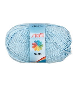 Stafil wol, licht blauw, 50 gram, 133 meter