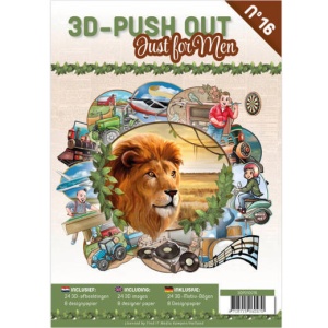 Stansboek Just for Men 24 afbeeldingen en 8 designpapier, 3DPO10016 (Locatie: 0407)
