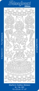 Starform sticker feest zilver 900 (Locatie: J240)
