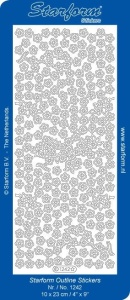 Starform sticker goud bloemen 1242 (Locatie: T109 )