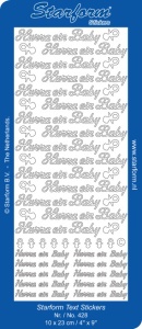 Starform sticker goud hurra ein baby 428 (Locatie: T166)