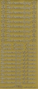Starform sticker goud tekst Ter bemoediging 4204 (Locatie: H419)