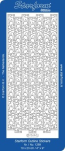Starform sticker zilver randje huwelijk 1269 (Locatie: A259)
