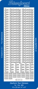 Starform sticker zwart zum geburtstag 489 (Locatie: J405)
