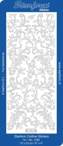 Starform stickervel 1283 transparant glitter zilver (Locatie: G300 )