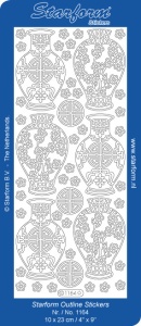 Starform stickervel vaas goud 1164 (Locatie: u064)
