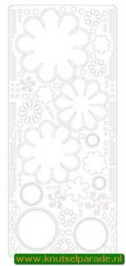 Sticker bloemen wit 121001 0451 (Locatie: B244 )