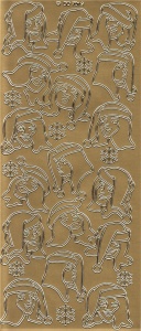 Sticker goud kerst DD7019 (Locatie: G164)