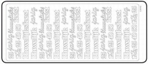 Sticker Huwelijk diverse teksten zilver 20380/1682S (Locatie: H450 )